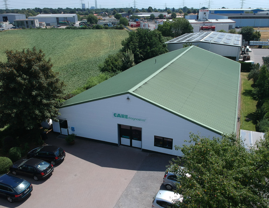 Firmengebäude der CARE diagnostica Laborreagenzien GmbH in Voerde